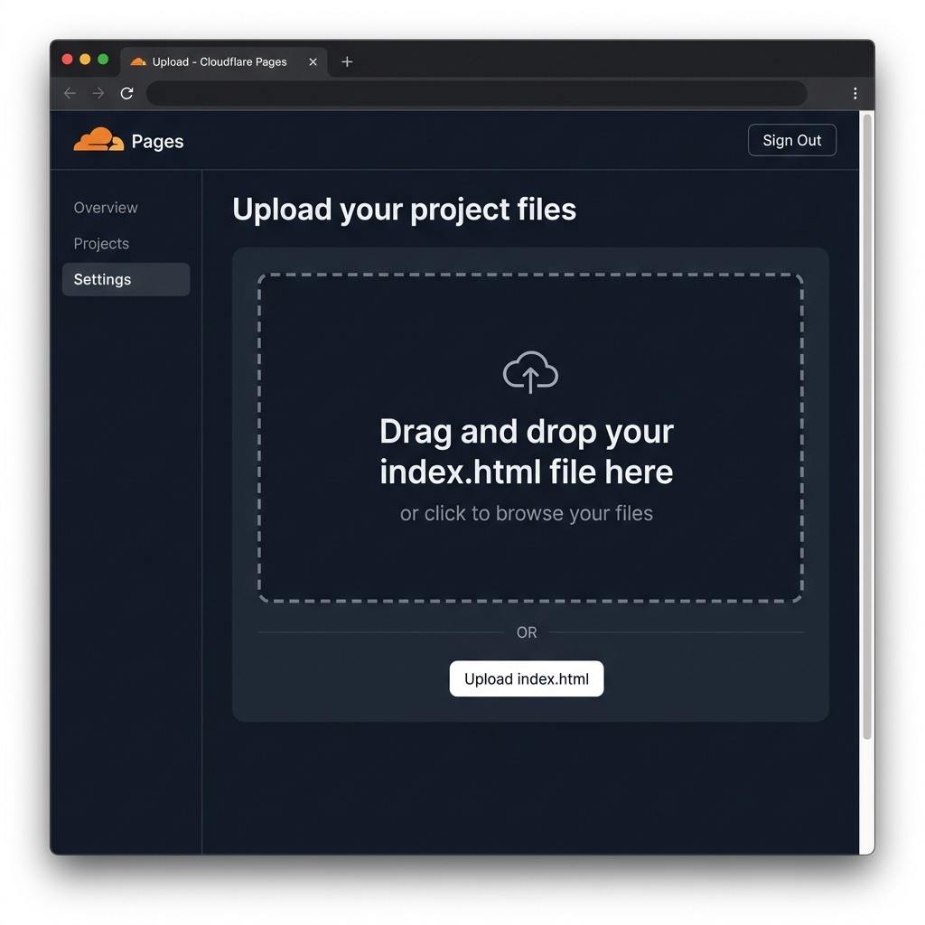 Kéo thả Cloudflare